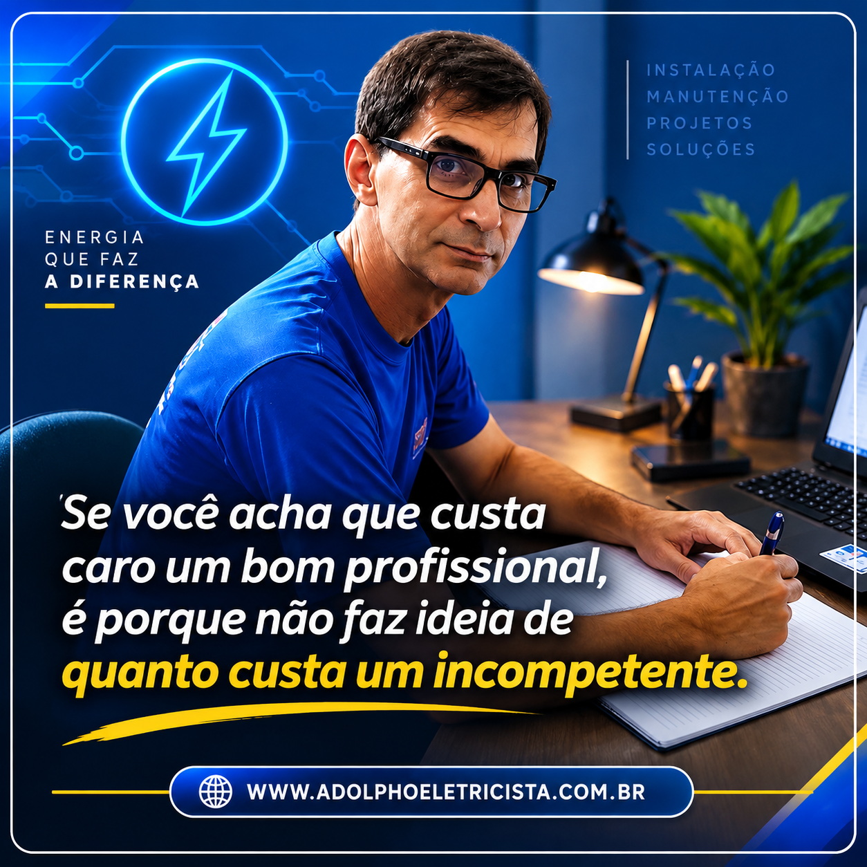 Adolpho Eletricista — Profissional